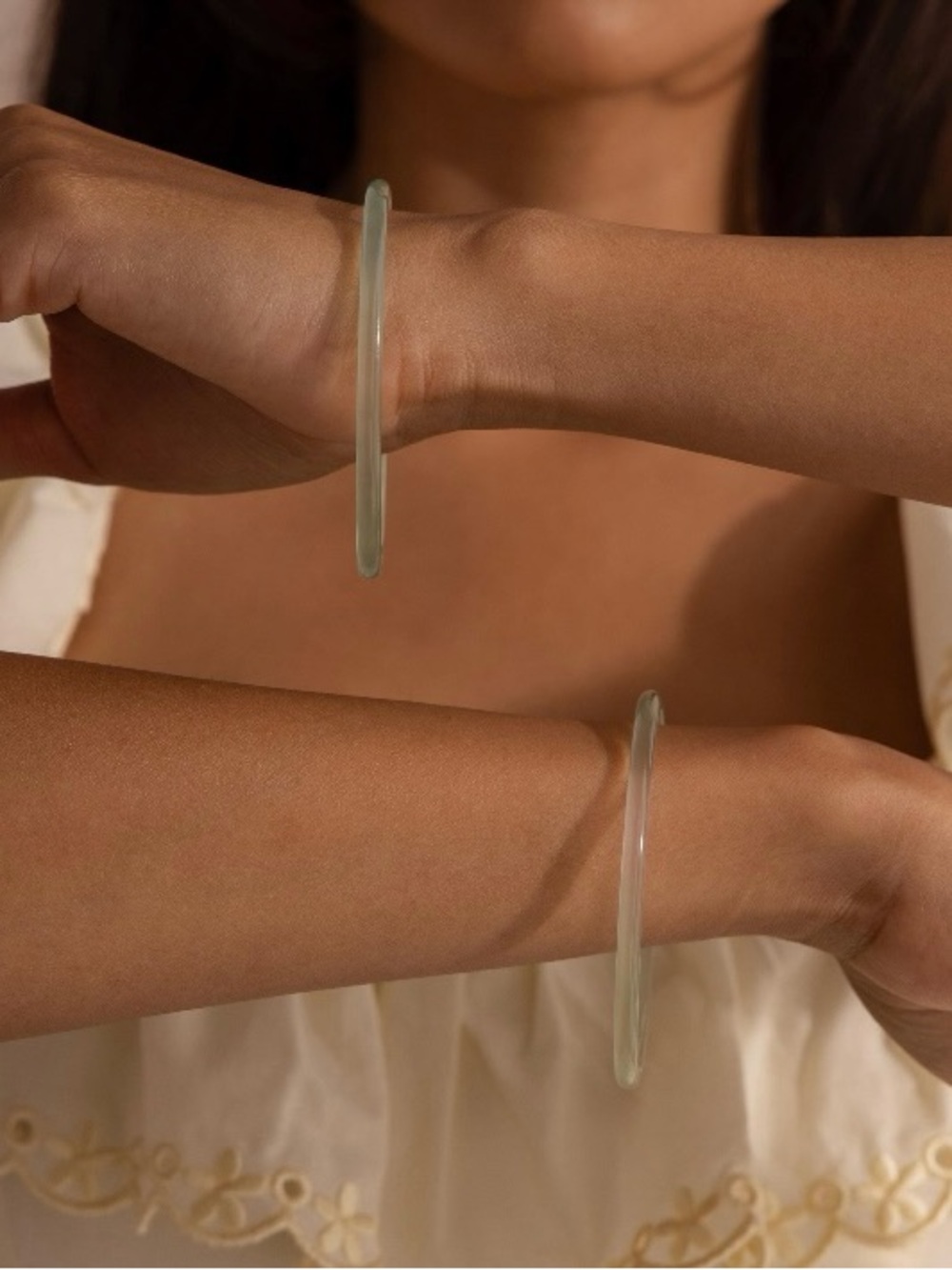 Thin Jade Bangle Set